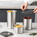 Axyaa Stainless Steel Food Sealed Can Large-capacity Storage Tank with Buckle