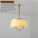 Axyaa Copper Retro Fabric Pendant Light for Home Dining Room Décor