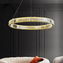 Axyaa Modern Crystal LED Ceiling Chandelier for Living and Dining Room