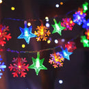 Axyaa LED Christmas Snowflake Star String Lights - Festive Home & Garden Decoration
