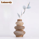 Axyaa White Ceramic Flower Vase Hydroponic Pot for Home Desk Decor