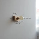 Axyaa Vintage LED Wall Lamp Pull Chain Switch Plug, Walnut Ash Wood Copper