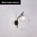 Axyaa Gold Glass Ball LED Wall Sconces for Bedroom Living Room Home Decor