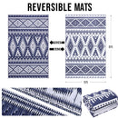 Axyaa Reversible Outdoor Straw Rug Waterproof Boho Patio Mat