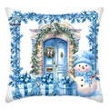 Axyaa Christmas Decor Pillow Cover Set - Santa, Snowman, Angel Print Suite