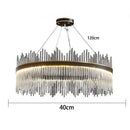 Axyaa Crystal Chandelier Pendant Light for Living and Dining Room