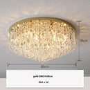 Axyaa Crystal Ceiling Lamp Steel LED Chandelier Lighting Fixtures Art Deco Style