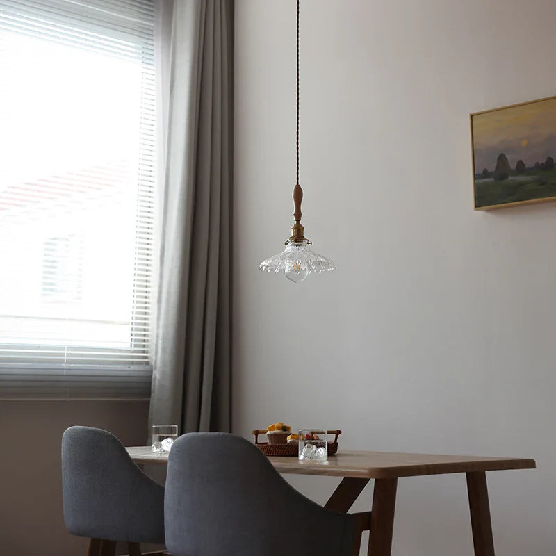 Axyaa Clear Glass LED Pendant Light - Nordic Modern Hanging Lamp