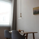 Axyaa Clear Glass LED Pendant Lights, Nordic Modern Hanging Lamp for Indoor Home Decor