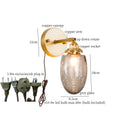 Axyaa Grey Glass LED Wall Lamps Bedroom Living Room Modern Copper Wandlamp