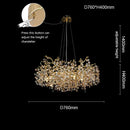 Axyaa Gold Crystal Chandelier Pendant Light for Dining & Kitchen Room