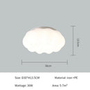 Axyaa Round Cloud Ceiling Light - Milky White LED Fixture