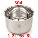 Axya Stainless Steel Rice Cooker Inner Pot Replacement - Non stick 304 Food Container