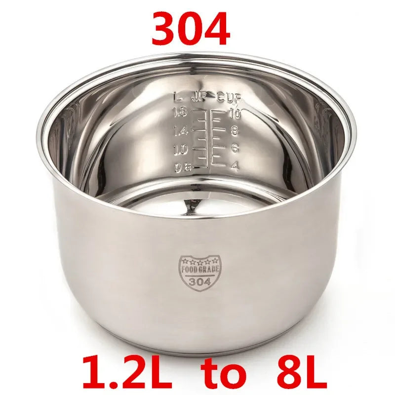 Axya Stainless Steel Rice Cooker Inner Pot Replacement - Non stick 304 Food Container
