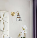 Axyaa Vintage Glass LED Tiffany Wall Lamp with Pull Chain Switch