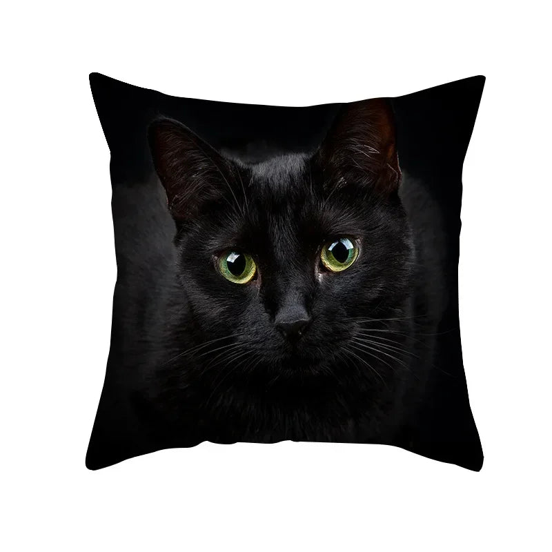 Axyaa Black Cat Pillowcases - Cute Kitty Design for Animal Lovers