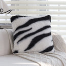 Axyaa Zebra Print Cushion Cover in Black & White, 45x45/30x50cm Pillowcase