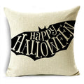 Black White Happy Halloween Trick Or Treat Pillowcase for Axyaa Décor