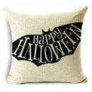 Black White Happy Halloween Trick Or Treat Pillowcase for Axyaa Décor