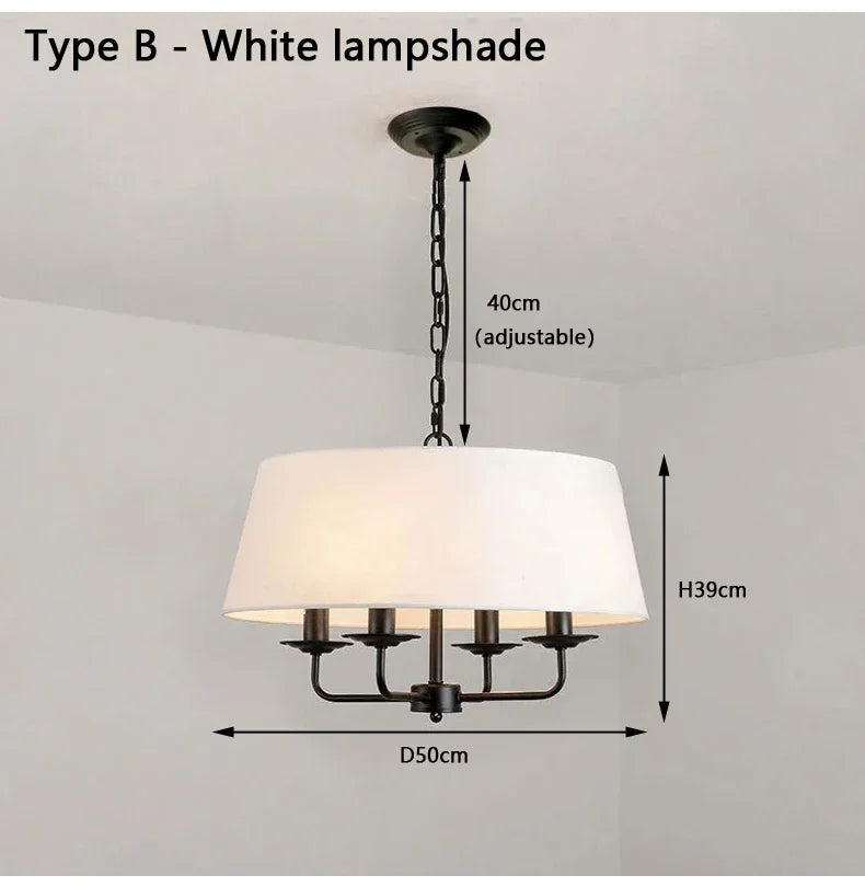 Axyaa Retro Metal Chandelier LED Pendant Lights for Home Decor