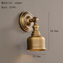 Axyaa Full Copper Wall Lamp: Luxury Bedroom Lighting for Elegant Decor