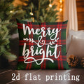 Axyaa Christmas Patterned Pillow Covers for Sofa, Bedroom, Car - Rectangular Cushion