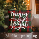 Axyaa Christmas Patterned Pillow Covers for Sofa, Bedroom, Car - Rectangular Cushion