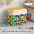 Axyaa Lego Toy Storage Case: Stackable Bins with Adjustable Containers