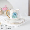 Axyaa Ceramic Rose Cup & Plate Set: Handmade Flower Coffee Cup, Unique Design