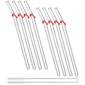 Axyaa Glass Straws Set with Brush for Smoothies Tea Juice Bar