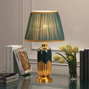 Axyaa Modern Ceramic LED Table Lamp - Green Nordic Design for Home Decor