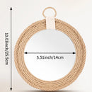 Axyaa Nordic Hand-Woven Hanging Mirror: Creative Home Décor & Makeup Mirror