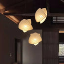 Axyaa Nordic Linen LED Pendant Lights: Wabi Sabi Sailboat Chandelier, Minamlism Design