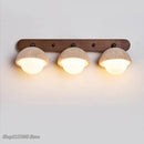 Axyaa Yellow Cave Stone Wall Light: Japanese Style, Rotatable, Bedroom Bedside Lamp