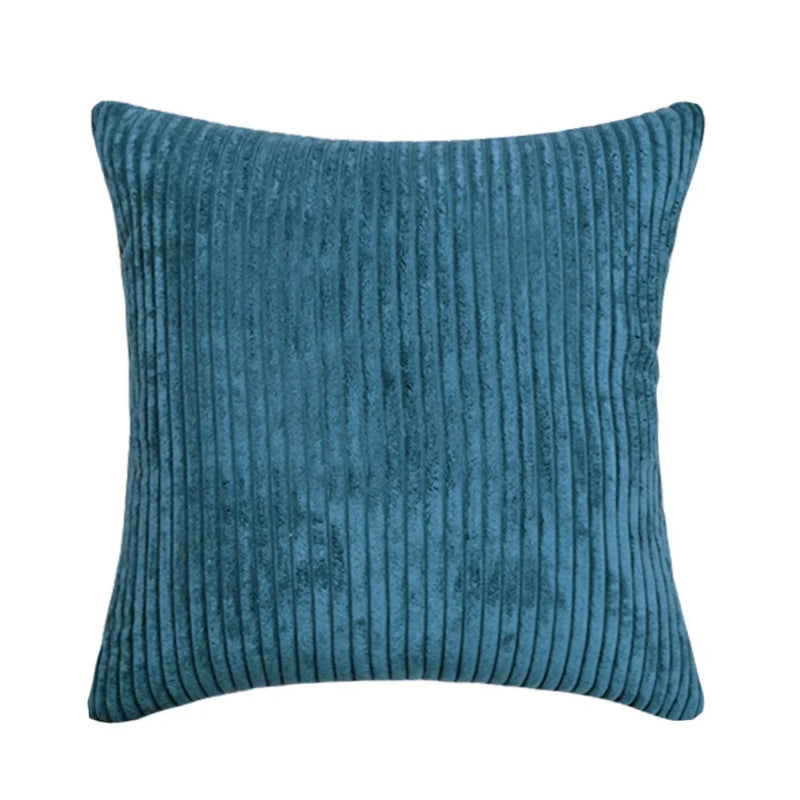 Axyaa Soft Corduroy Cushion Cover Striped Throw Pillow Case for Home Decor