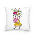 Easter Bunny Polyester Throw Pillow for Home Decor Sofa by Axyaa