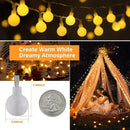 Axyaa Crystal Ball Globe String Lights Warm White Fairy Hanging Light