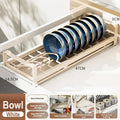 Stainless Steel Dish Storage Rack by Axyaa - Organize Kitchen Cabinet Drawer with Ease