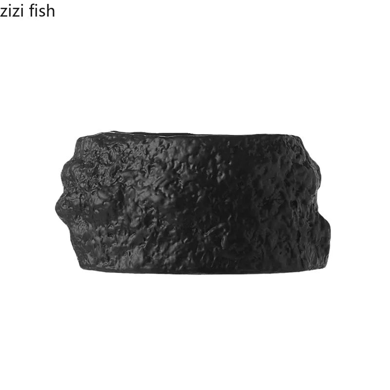 Axya Stone Texture Ceramic Dining Plate: Restaurant & Dessert Plate
