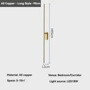 Axyaa Modern Copper Bedroom Wall Lamp - Elegant Living Room Design