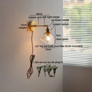 Axyaa Glass LED Wall Sconce, Luxury Stair Light, E27 Bulb, Green & White
