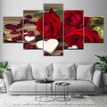 Axyaa Beautiful Roses Canvas Wall Art - Modular Framework Living Room Decor