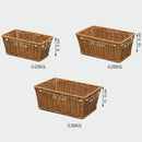 Axyaa Rattan Wicker Serving Baskets - 10 Styles, Multicolor Handwoven Restaurant Display