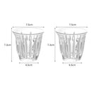 Axyaa Striped Glass Coffee Cup Espresso Mug for Latte Cappuccino Tea