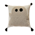 Axyaa Halloween Ghost Pumpkin Embroidered Pillow Cover, 45x45cm, Festive Living Room Decor