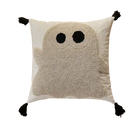 Axyaa Halloween Ghost Pumpkin Embroidered Pillow Cover, 45x45cm, Festive Living Room Decor