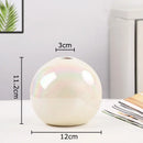 Axyaa Ceramic Vase: Gradient Pearl White Desk Decoration for Flowers Arrangement