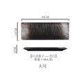 Axyaa Ceramic Sushi Dish: Japanese Style Flat Plate, Rectangular Hotel Tableware