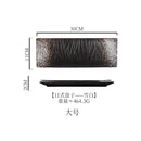 Axyaa Ceramic Sushi Dish: Japanese Style Flat Plate, Rectangular Hotel Tableware