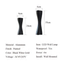 Axyaa Modern Outdoor LED Wall Light Up/Down Illumination Black Grey White